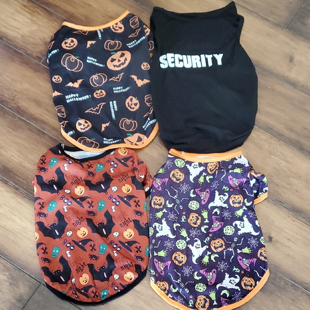 NWOT Dog Halloween Shirt Set 4pc.